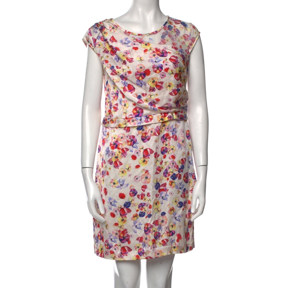 Ports 1961 silk poppy watercolor flower print dress